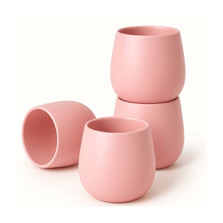 Juego de 4 tazas de té "Camellia Pink" para venta al por mayor de good wei