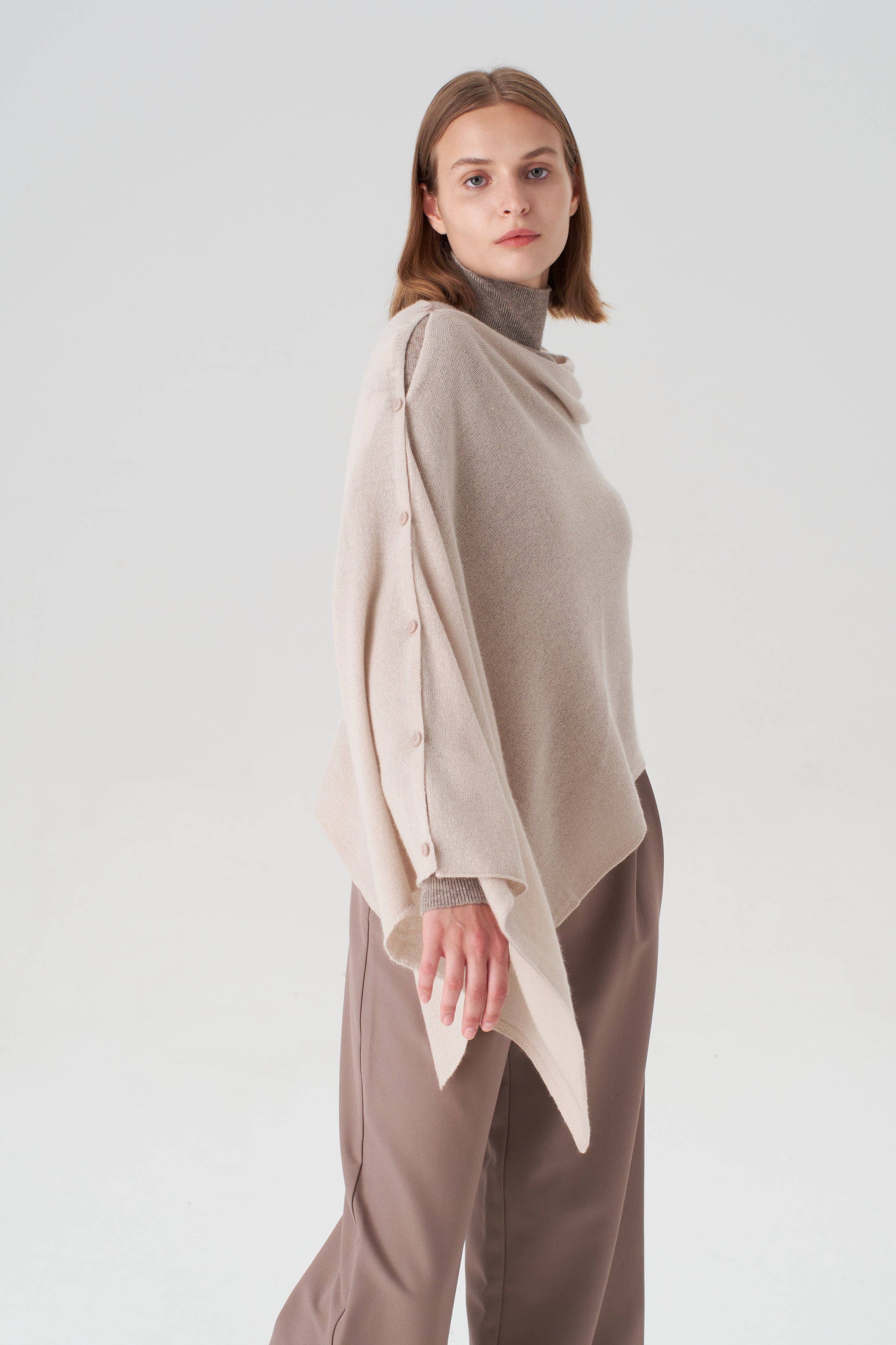 Cashmere Topper - Oatmeal for wholesale on Faire1