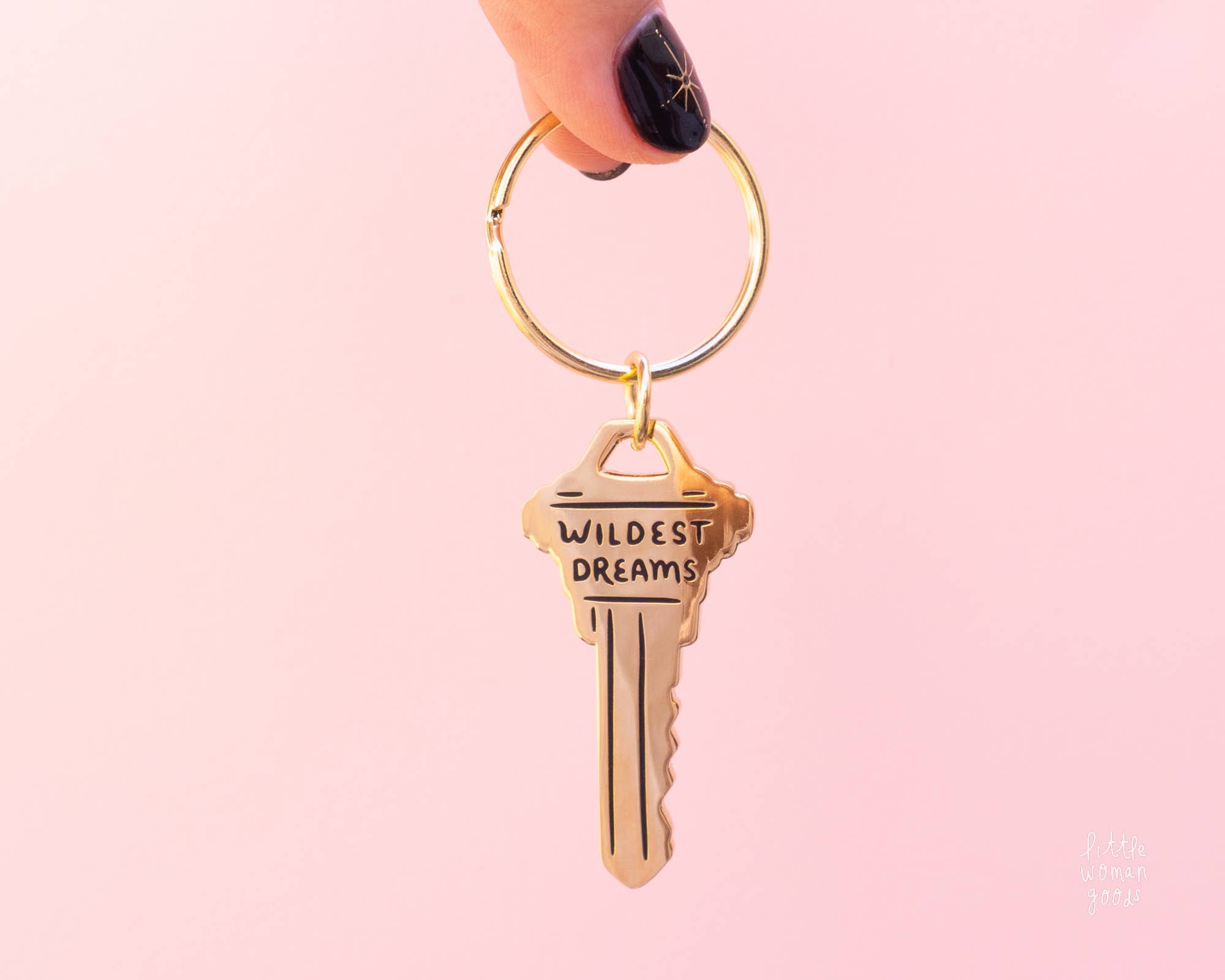 Little Woman Goods – Engroshandel Nøglering - Dame – Wildest Dreams nøglering - Motiverende emaljemetaltaskecharme0