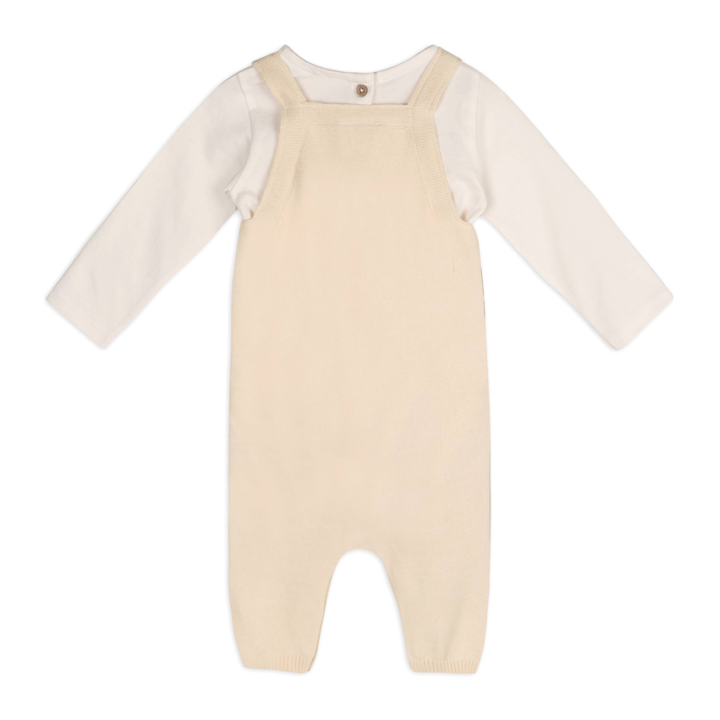 Natural Car Applique Sweater Knit Baby Overall & Bodysuit (Organic) for wholesale on Faire3