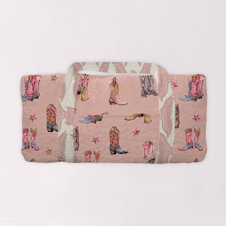 Ida Mae Home - Wholesale Weekender Bag - Women's - Thunderbird Boots Rose Quilted Weekender Duffle Bag0