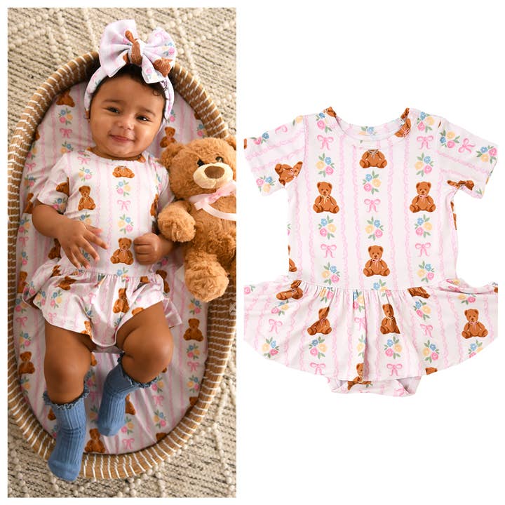 Gillian TUTU Bamboo Baby Clothing Dress Bear Outfit for wholesale by Gigi and Max