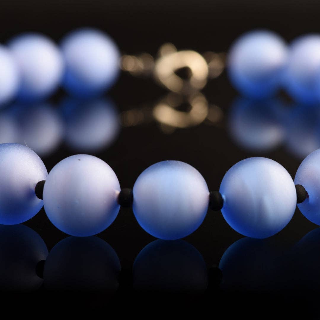 Mazzega Art & Design - Vendita all'ingrosso Collane di perline/perle - La collana Tosca Colore in vetro di Murano è composta da 25 perle Tosca, colori pastello e un rivestimento satinato trasparente.7