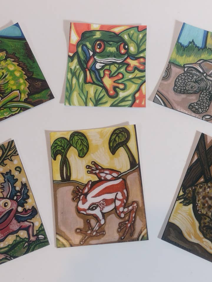 Waterproof Art Sticker- Animal Series- Reptiles Amphibians for wholesale by Laura Noel Art and Music