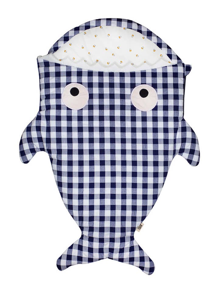 Saco Tiburón para bebé Edição Limitada - Vichy Azul - Muffins por atacado de Baby Bites