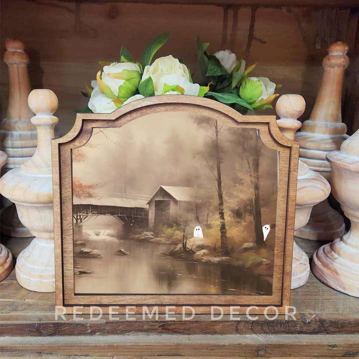Redeemed Decor - Wholesale Decorative Tabletop Object - Provincial Riverside Ghosts Framed Art