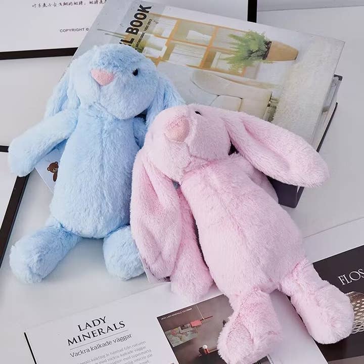 PR GROUPS LLC - Vente Peluche – enfant et bébé - Jouet en peluche pour enfants Lapin à longues oreilles - Assorti
