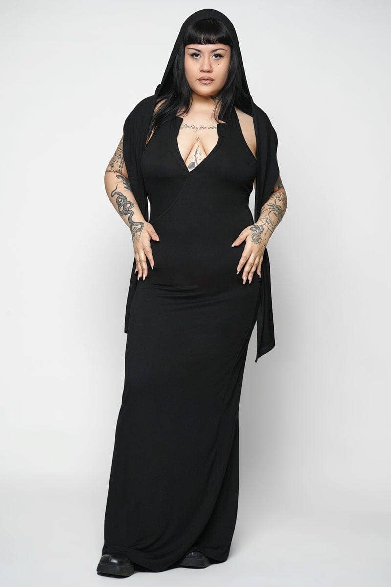 NOCTEX - Wholesale Dress - Women's - Soteria Dress and Hood2