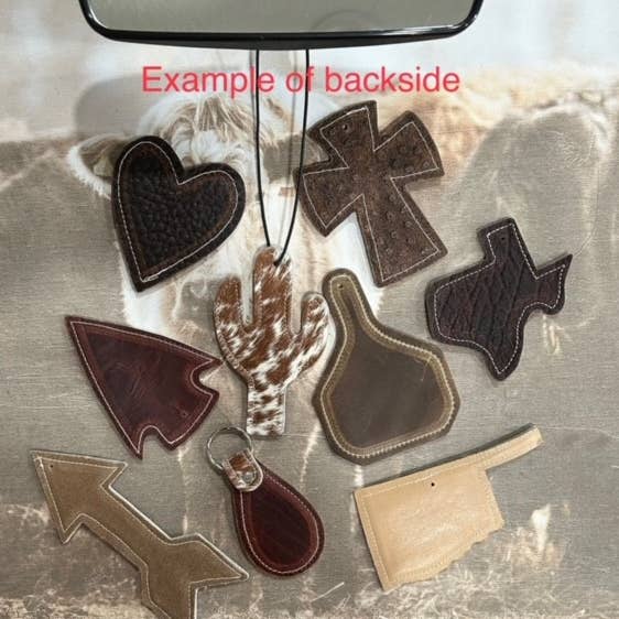 reSCENTit ~ Red Dirt Leather - Wholesale Car Freshener - Unisex - 2P-HAIR ON HIDE reSCENTable CHARMS 19