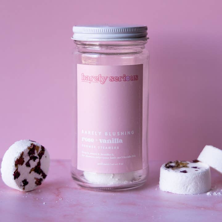 Shower Steamers | Rose + Vanilla for wholesale by Barely Serious