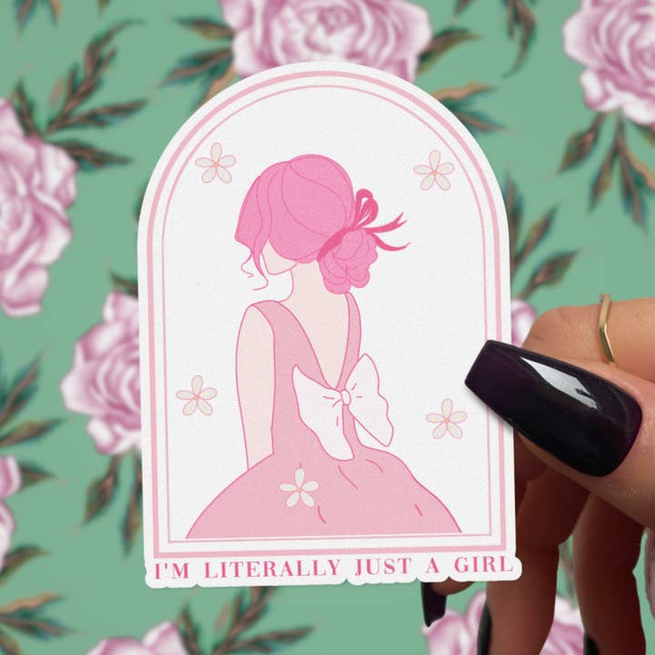 Coquette Sticker - I’m Literally Just a Girl for wholesale by Pretty Toxic Stickers