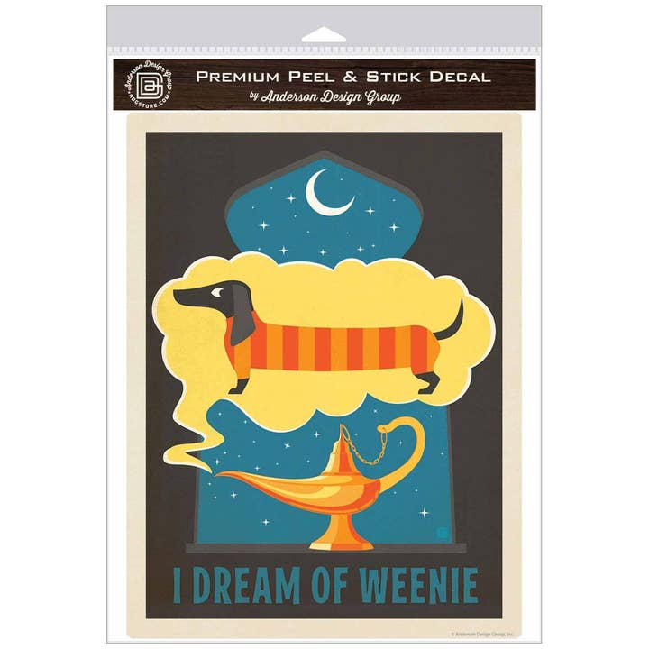 RetroPlanet - Wholesale Wall Decal/Stickers - I Dream Of Weenie Dog Wall Decal1