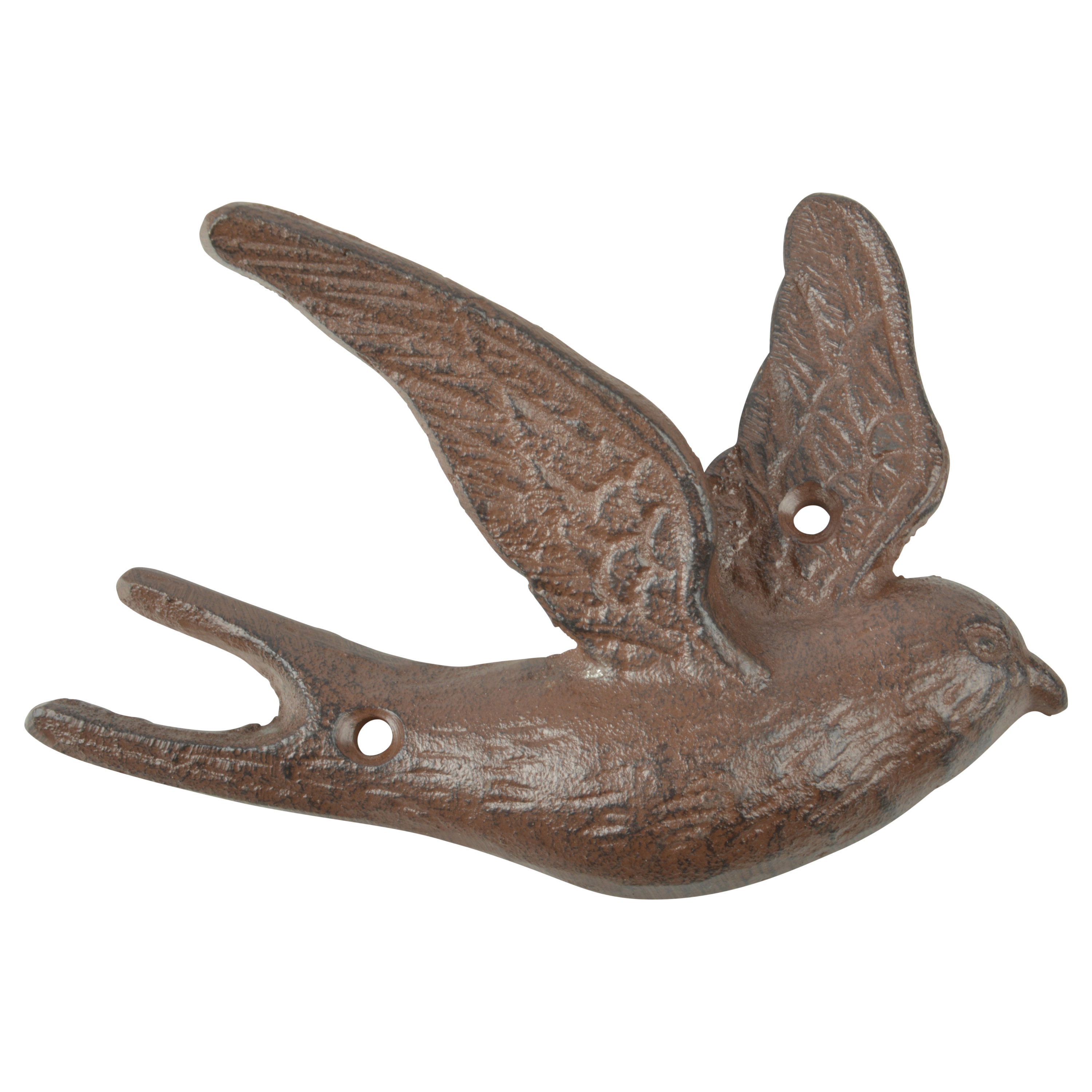 Esschert Design USA - Wholesale Wall Hook - Flying Bird Hook, Cast Iron, Antique Brown1