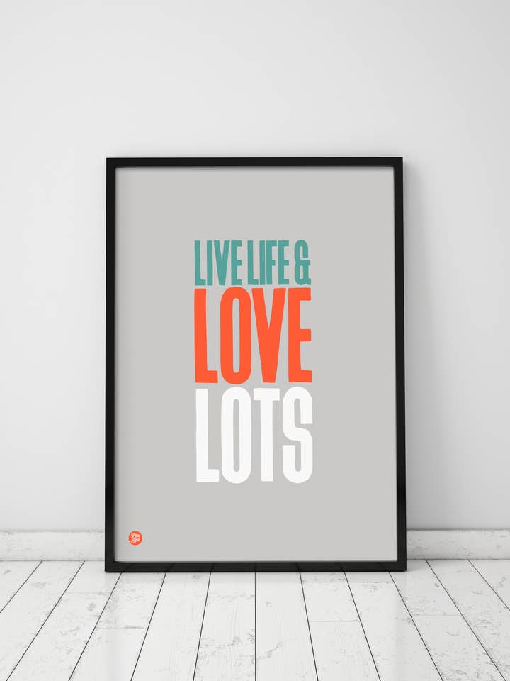 Arte de pared Live Life & Love Lots para venta al por mayor de Love Type
