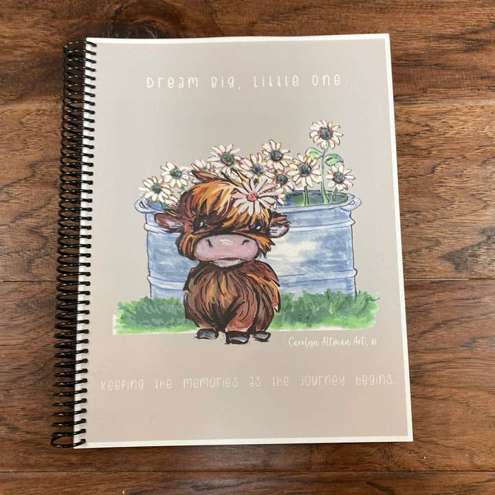 Highland-Kuh Baby-Erinnerungsbuch: Personalisiertes Andenken für Neugeborene für den Großhandel von Carolyn Altman Art / Glory Bee Baby