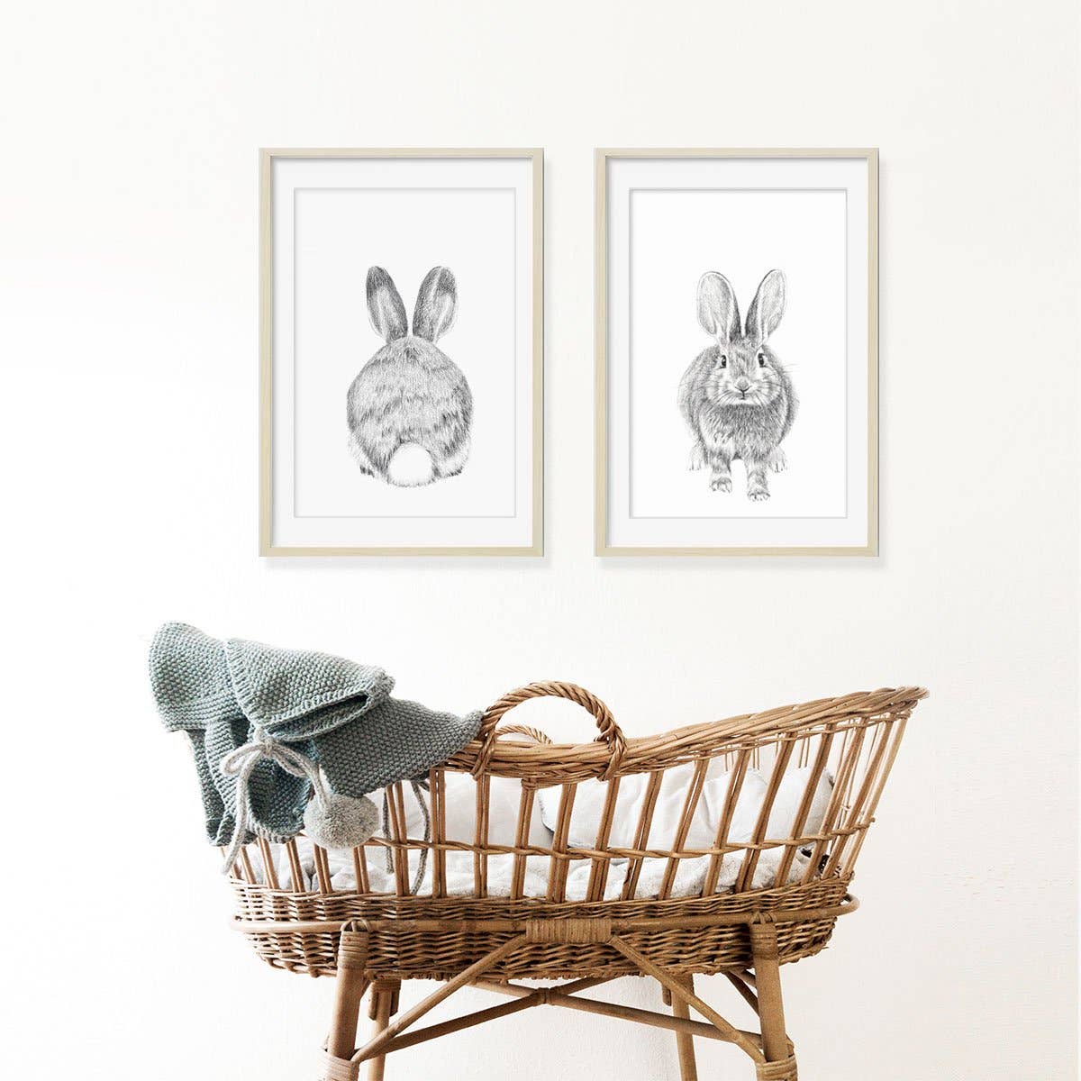 LE NID atelier - Wholesale Art Print - Duo Adorable Rabbits  Print2