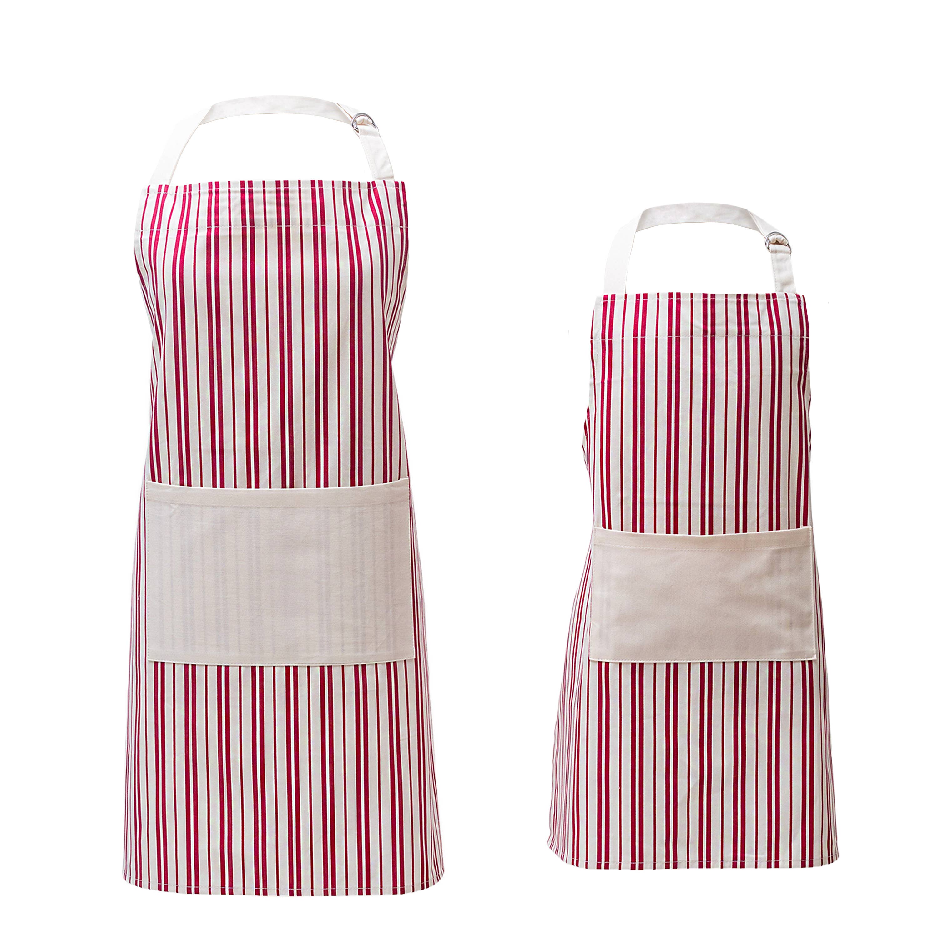 Handstand Kitchen - Wholesale Apron - Classic Striped Adult & Youth Apron Set – Matching 2pc