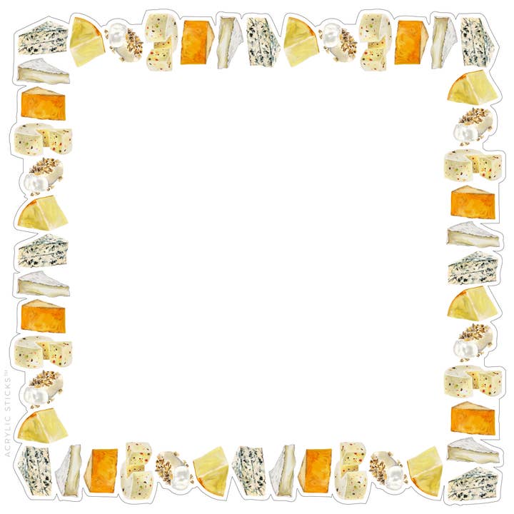 XO ACRYLICS | ACRYLIC STICKS - Wholesale Cheese board - SAY CHEESE ACRYLIC FRAMED CHARCUTERIE BOARD