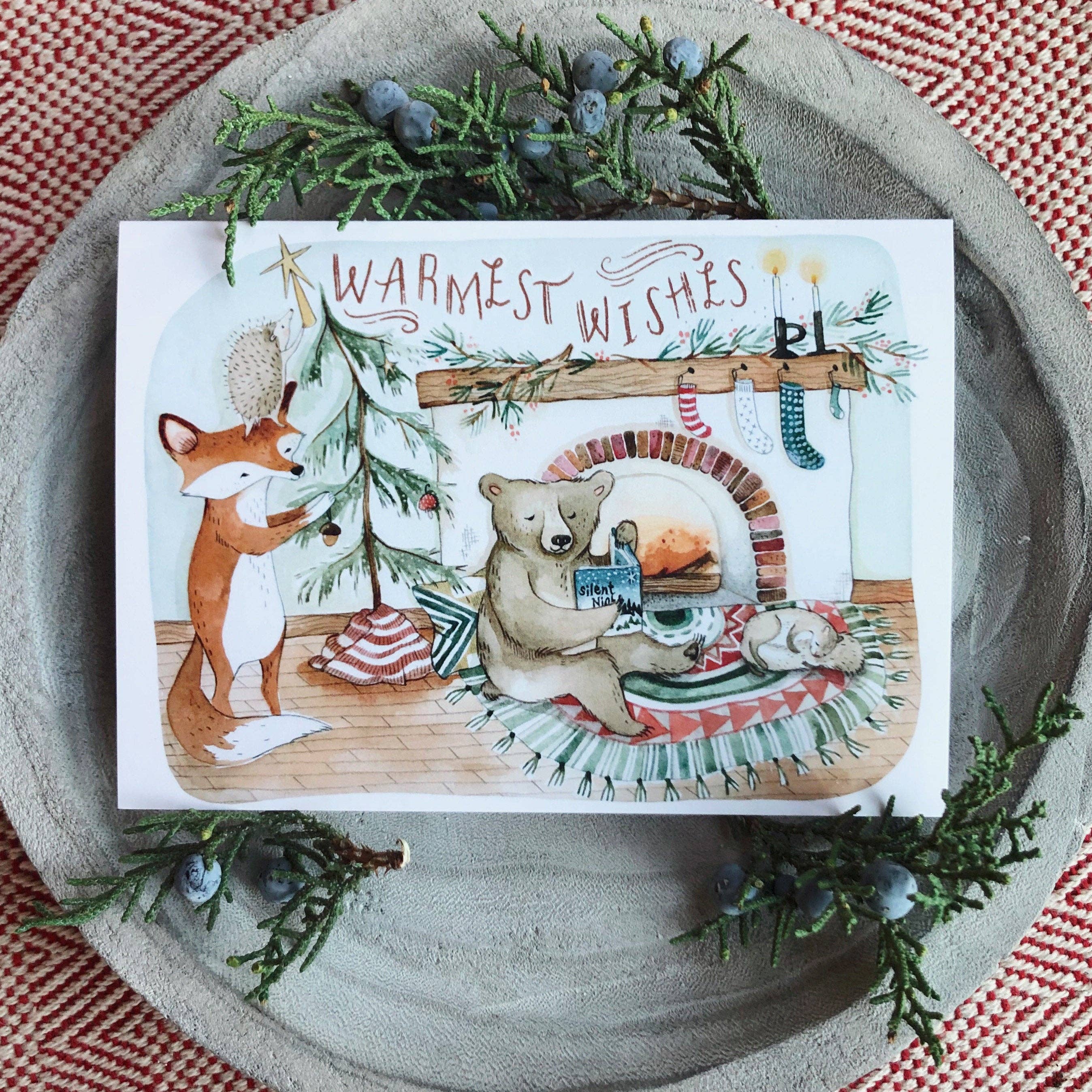Canyon & Cove Art - Wholesale Christmas Card - Warmest Wishes Christmas Card3