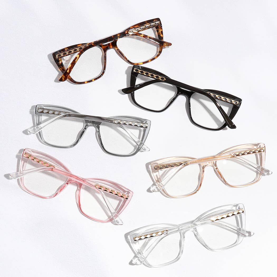 12 VERSCHILLENDE KLEUREN Modieuze leesbril met gekleurd montuur voor groothandel op Faire6