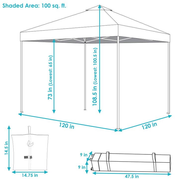 Sunnydaze Decor - Wholesale Sports & Outdoor - Premium Pop-Up Canopy with Sandbags - 12 ft x 12 ft - Red3