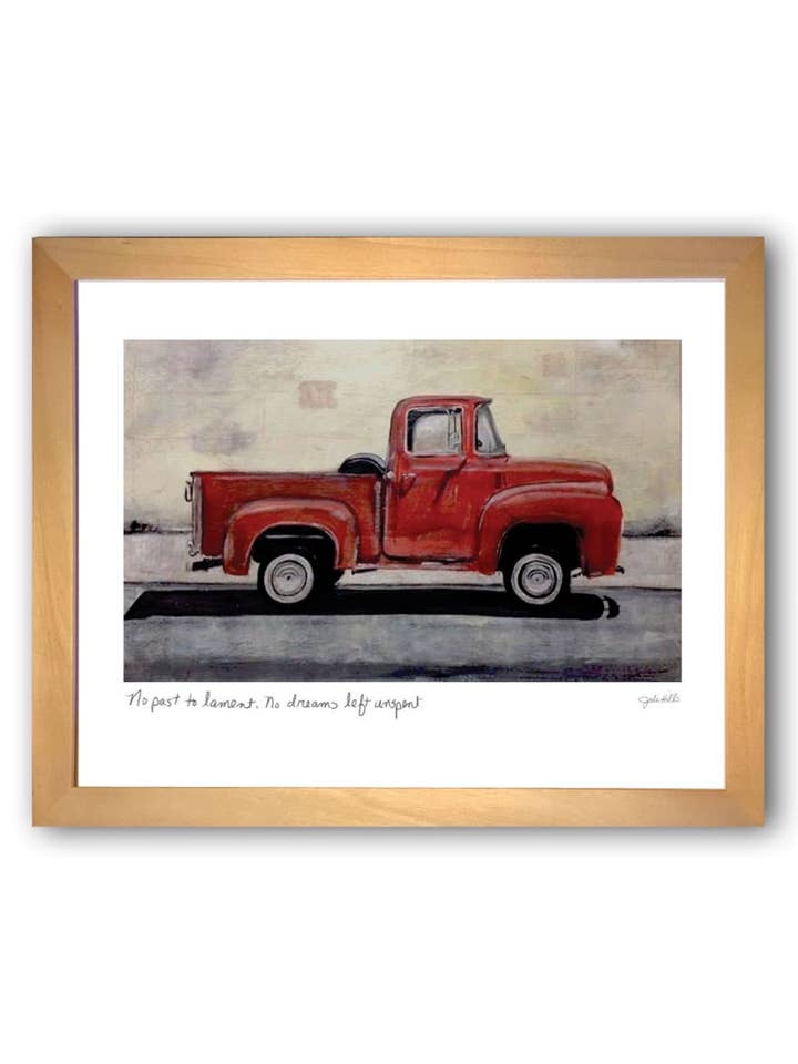 red truck ⎮ Americana Art Print for wholesale by Studio J by Jodi Hills