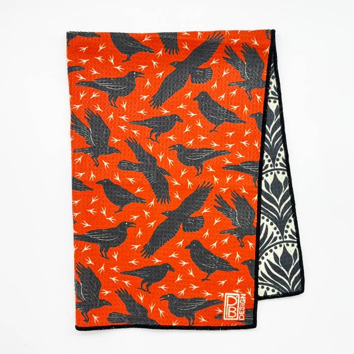 Raven Tea Towel for wholesale by Paige Brady Design