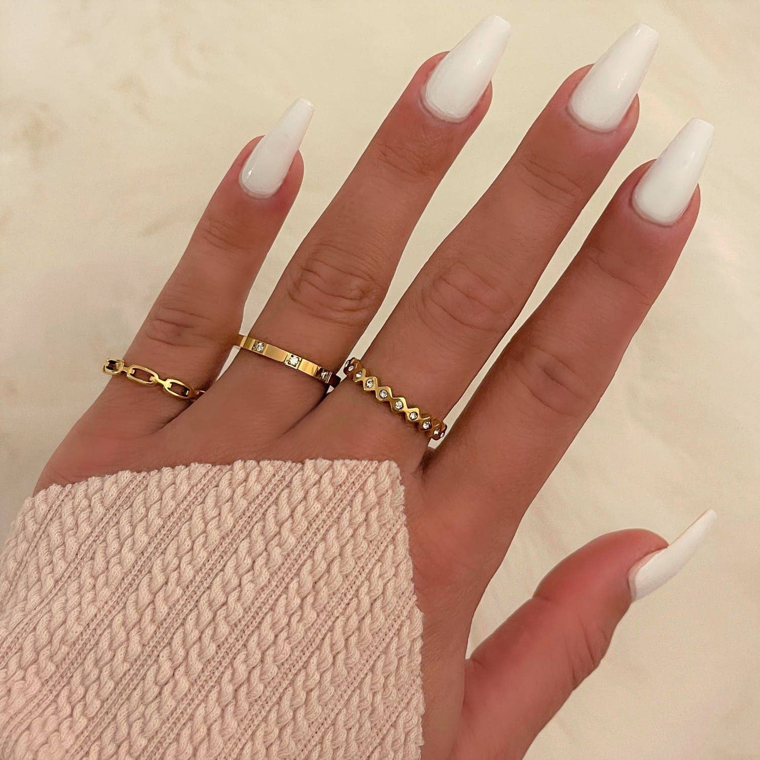 Schmuckgroßhandel - Venta al por mayor Anillo con gemas - Anillo Lola con baño de oro de 18K1