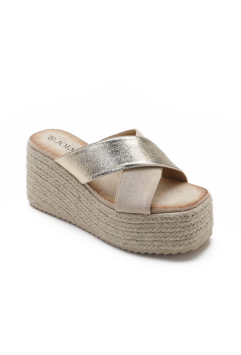 Joia Paris - Wholesale Wedges - Women's - Wedge espadrilles with crossed straps JN-917