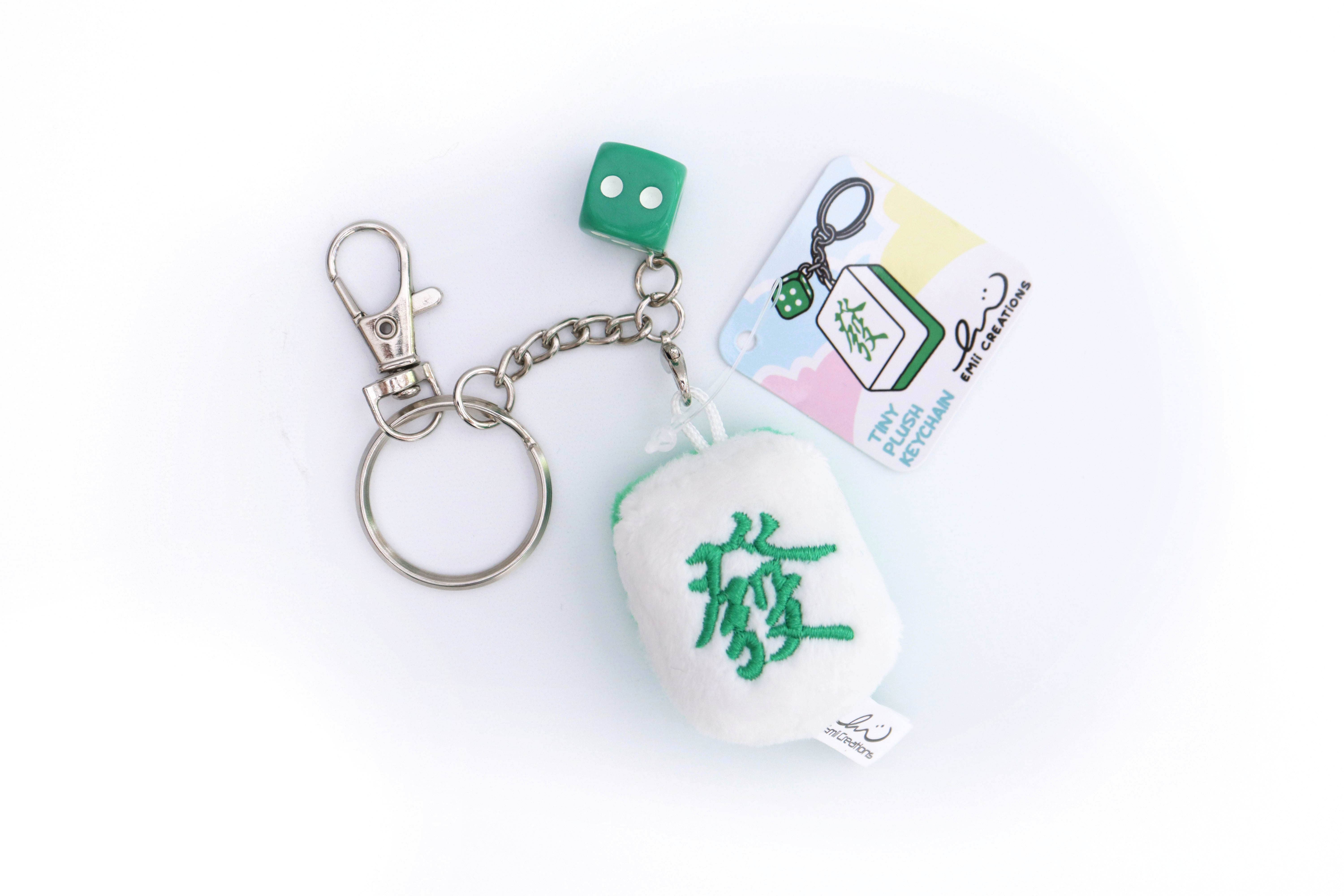 Emii Creations - Wholesale Keychain - Unisex - Tiny Mahjong Tile Plush Key & Bag Charm0