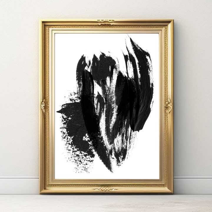 Impresión acrílica abstracta en blanco y negro, #3 para venta al por mayor de Art and Soul