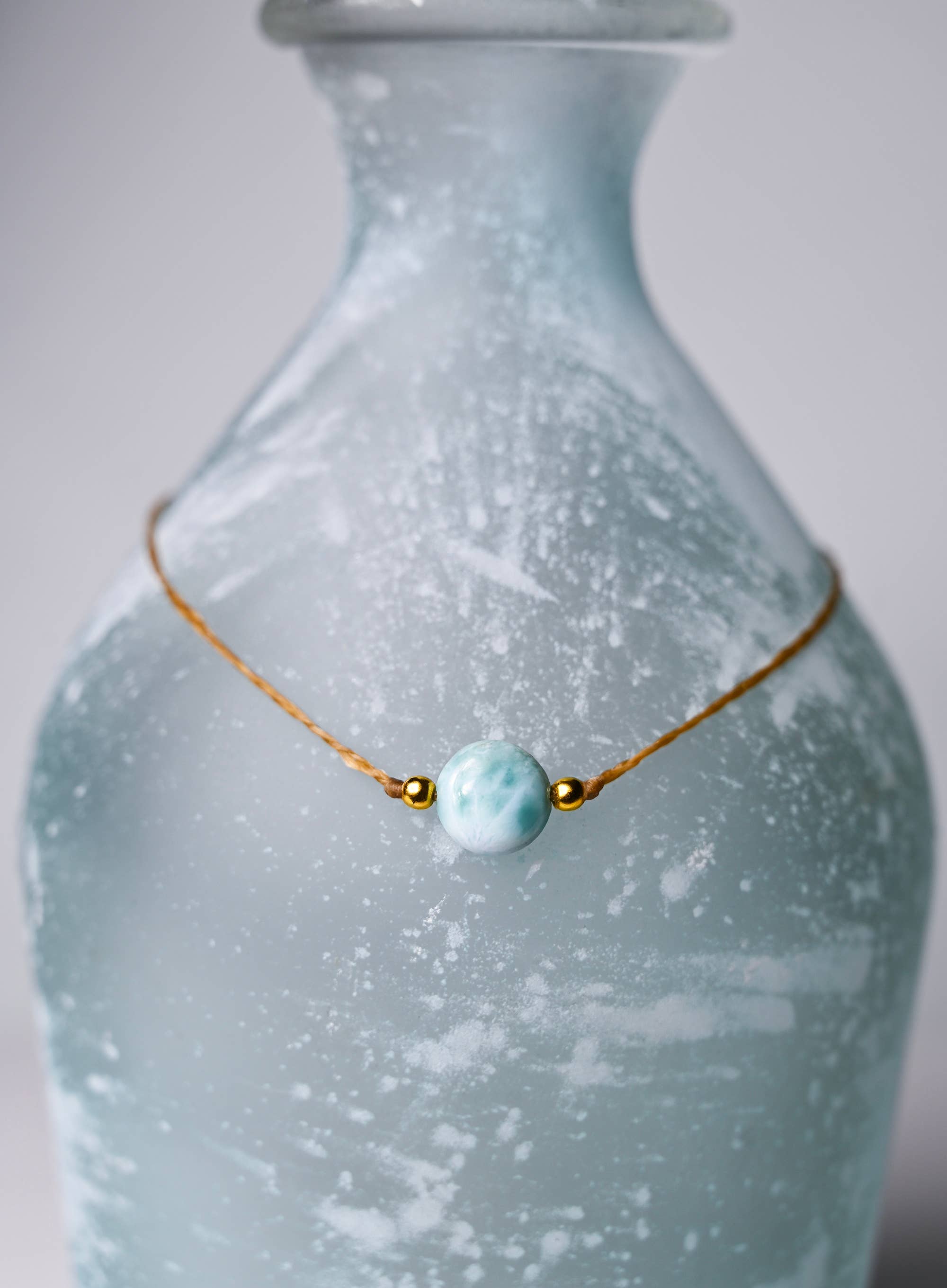 Jasmine Sol Jewelry - Wholesale Choker/Collar - Handmade Larimar Coin Boho Choker Necklace