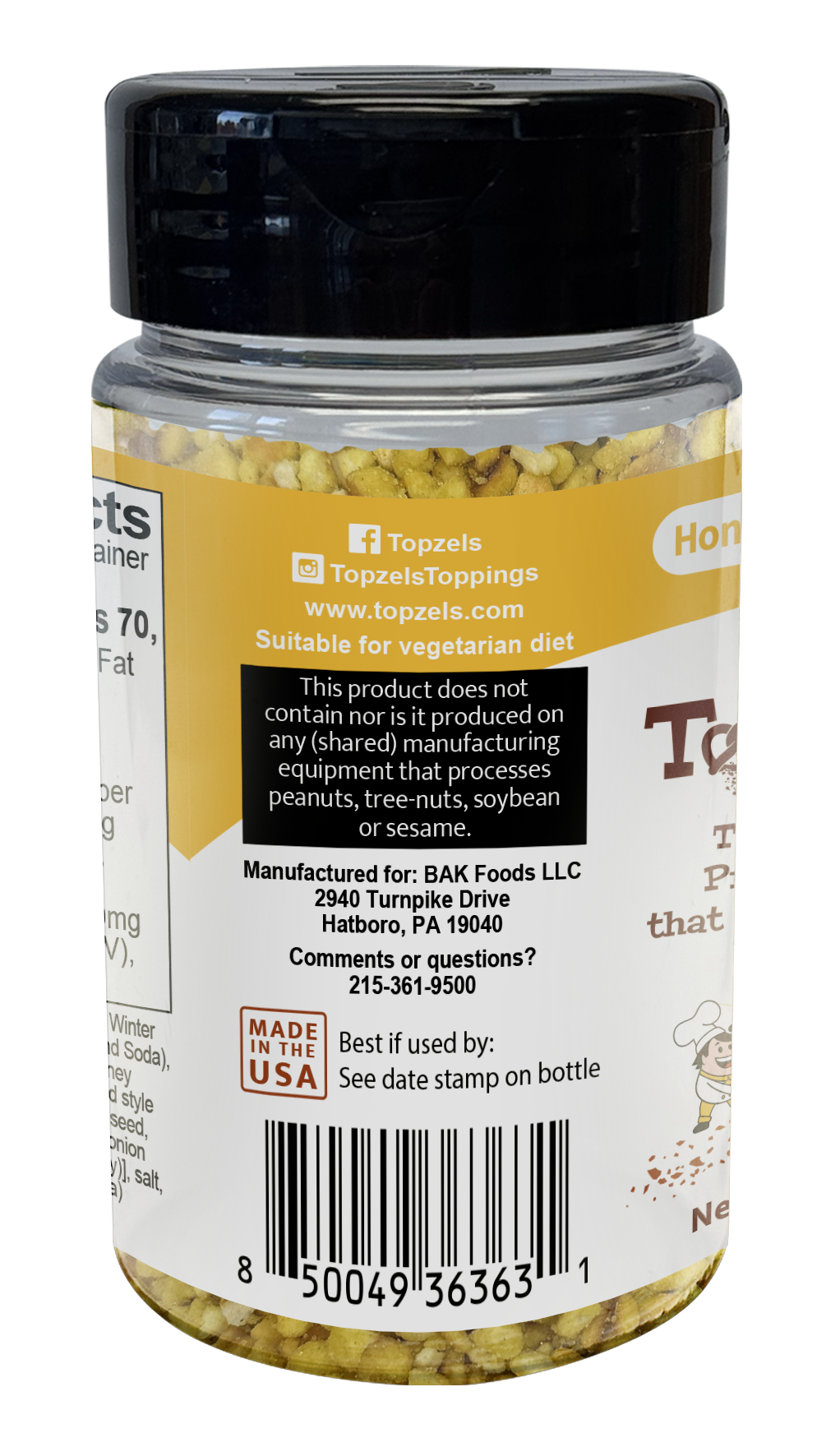 Pretzel Pete - Vente Mélanges sel et poivre - Topzels morceaux de bretzel à l'oignon et à la moutarde au miel1