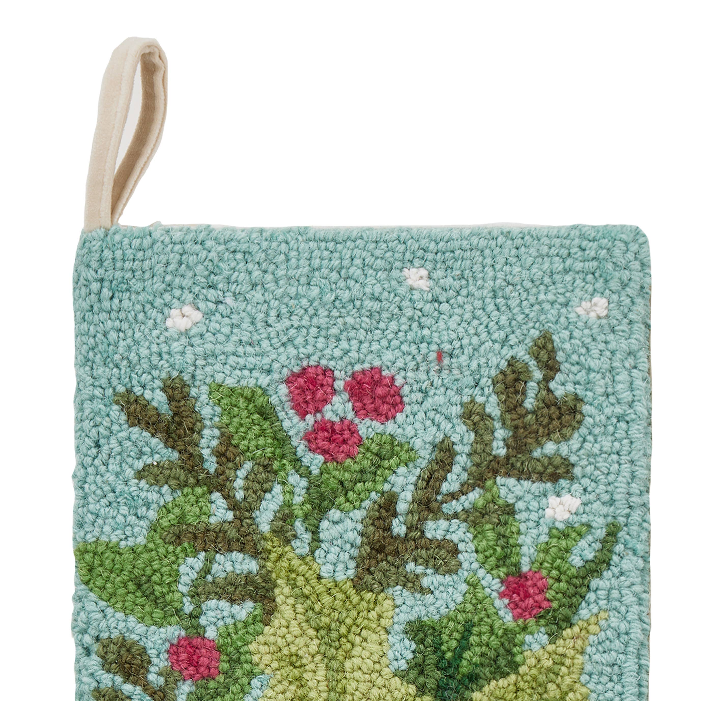 Peking Handicraft - Wholesale Holiday Stocking - Holly Bow Hook Stocking1