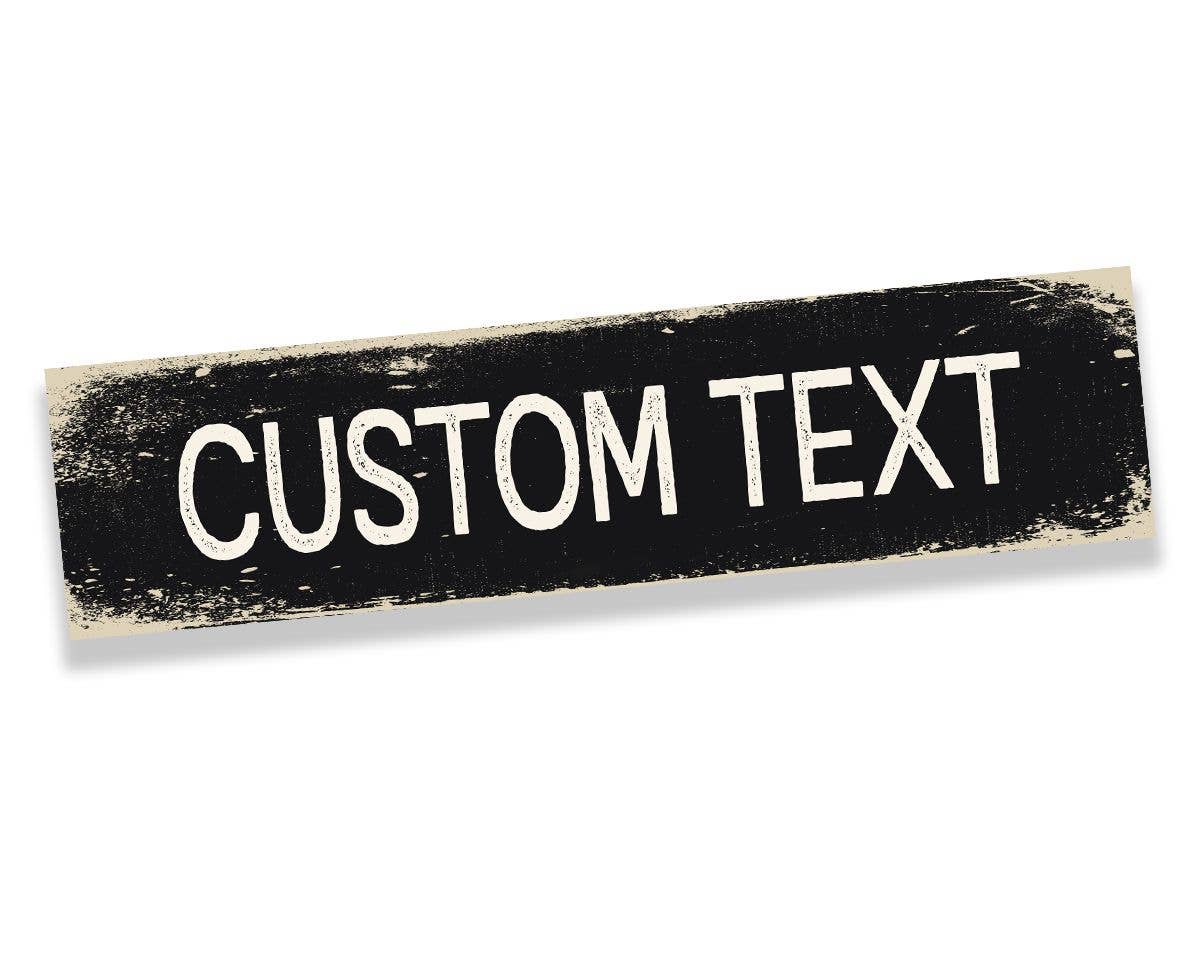 The British Metal Signs Company - Vente Pancarte - Longue plaque en métal personnalisée « Your Any Text »1