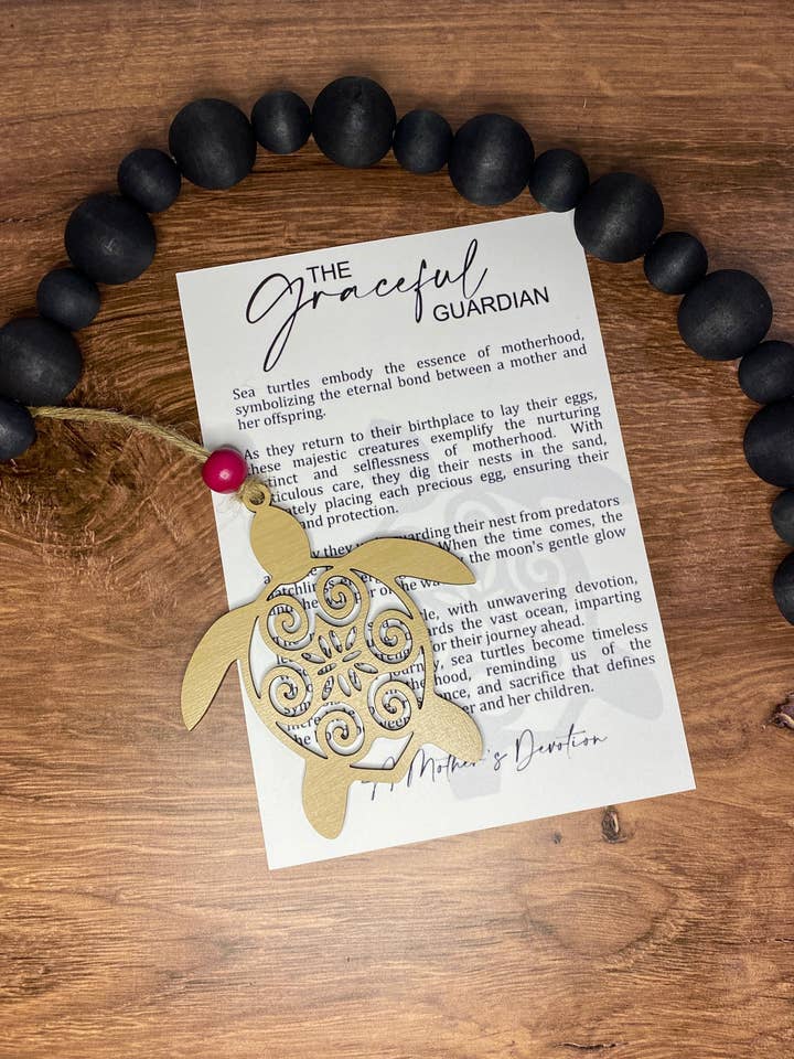 Graceful Guardian Sea Turtle Ornament, Mother Gift, Friend Gift, Tree Ornament, Car Charm for wholesale by Creekside Cottage Designs