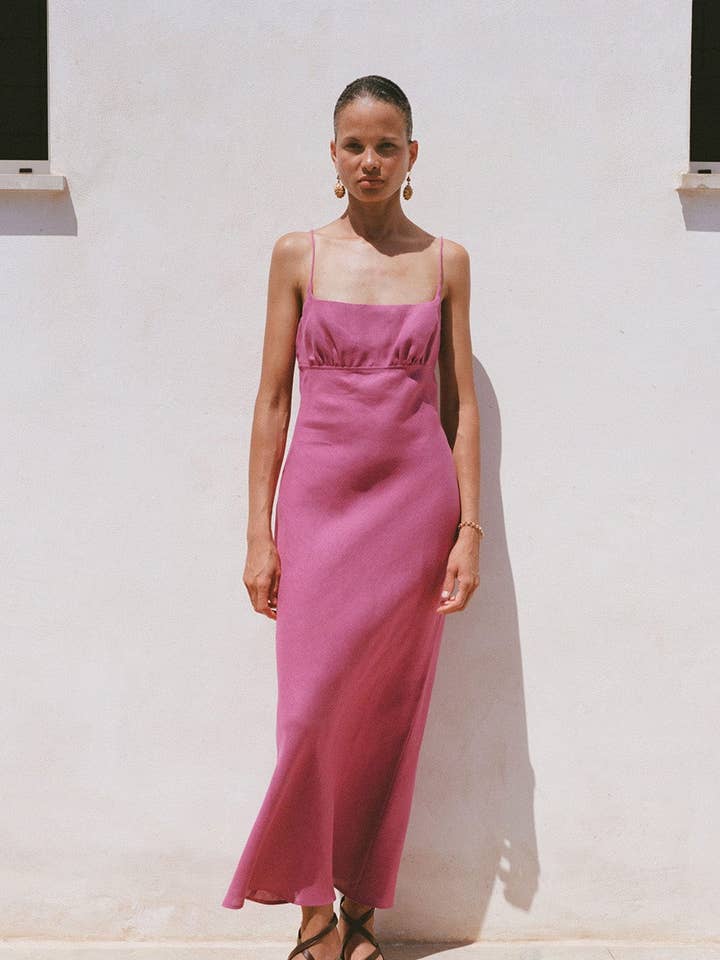 Nicola Maxi Slipklänning i bärfärg för wholesale av arkitaip