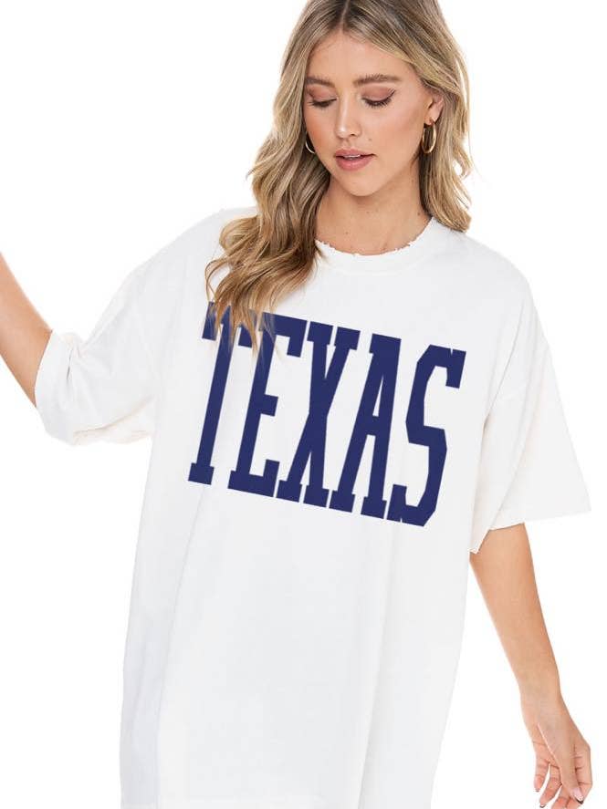 Texas Graphic Oversized Tee for wholesale by Foryeri