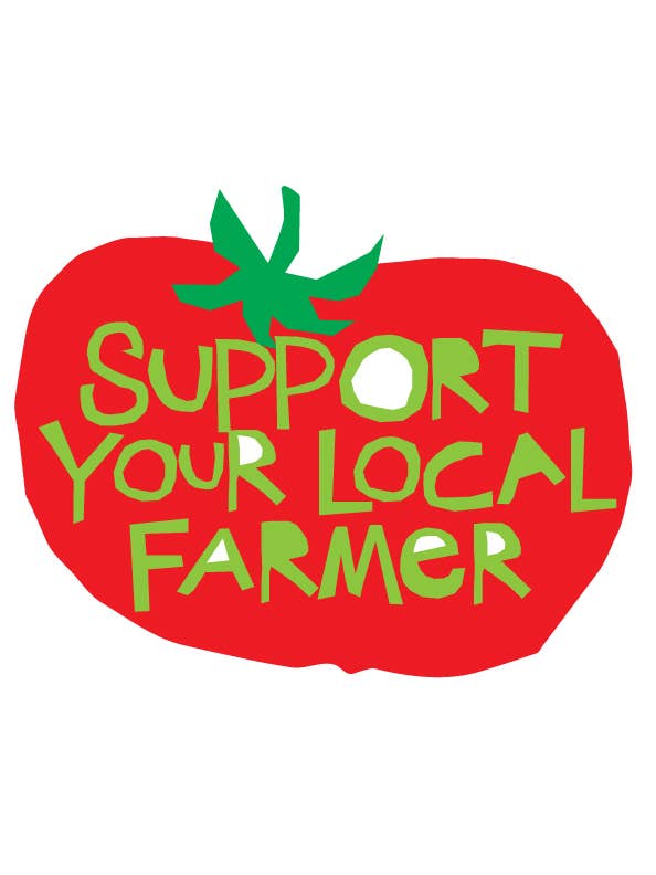 Sostieni il tuo adesivo per paraurti pomodoro locale per la vendita all'ingrosso da parte di Glad Dog Cards