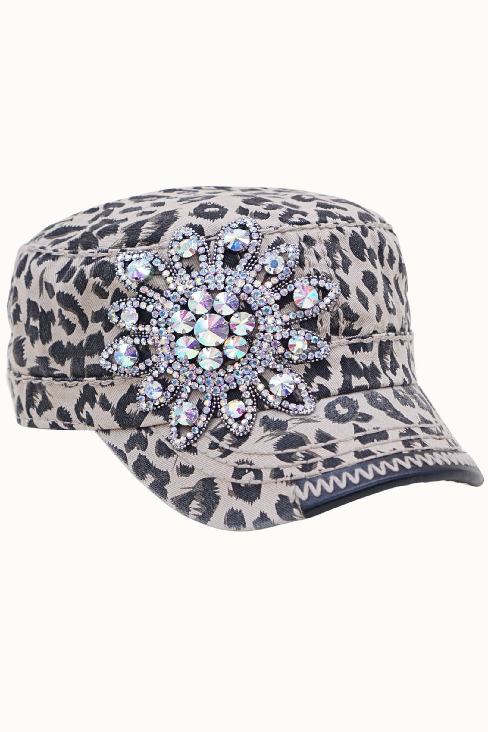 Olive & Pique - Wholesale Baseball Cap - Women's - Sunflower Bejeweled Glitz Cadet Cap, Adjustable2