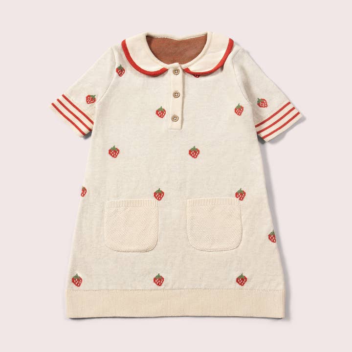 Strawberry Days Knitted Collar Dress for wholesale by Little Green Radicals