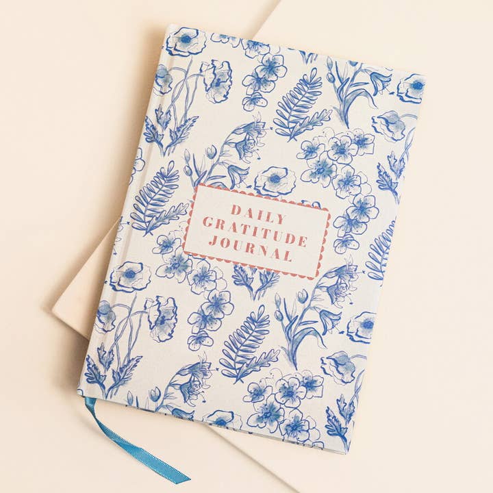 Blue Wildflower Print Daily Gratitude Journal for wholesale by Lisa Angel