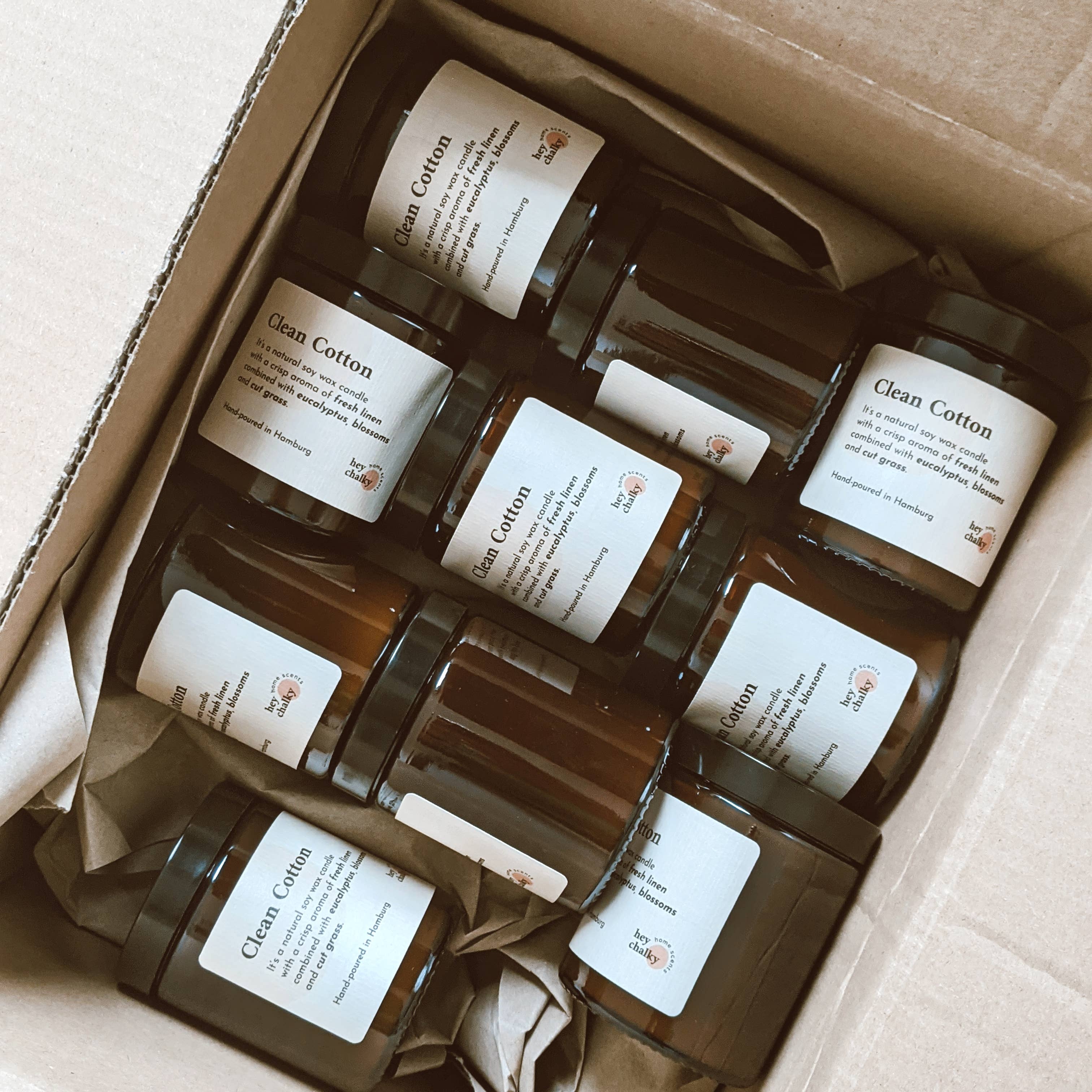 Hey Chalky GmbH - Wholesale Jar/Filled Candle - Sparkling Roses 155g Soy Candle | Made in Germany |Handmade4