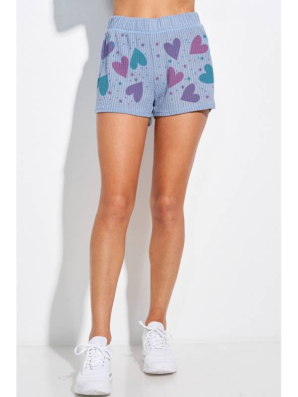 Kortærmet vaffelsæt med hjerteprint for engroshandel hos MintChoco