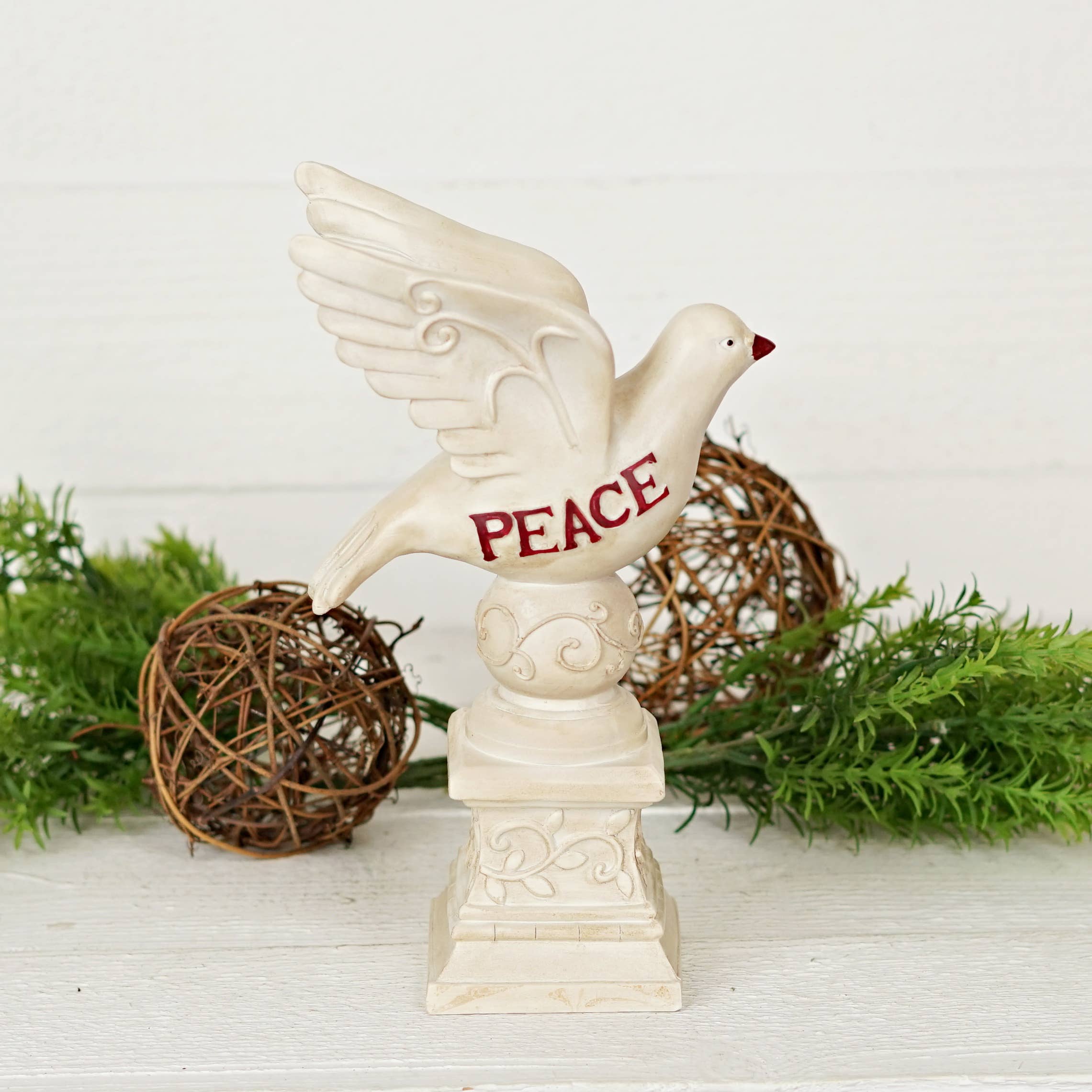 Two Ten Original LLC - Wholesale Decorative Figurine - M2291-Antique Statue- Peace Dove- 10.5" x 7" x 3.5" 1