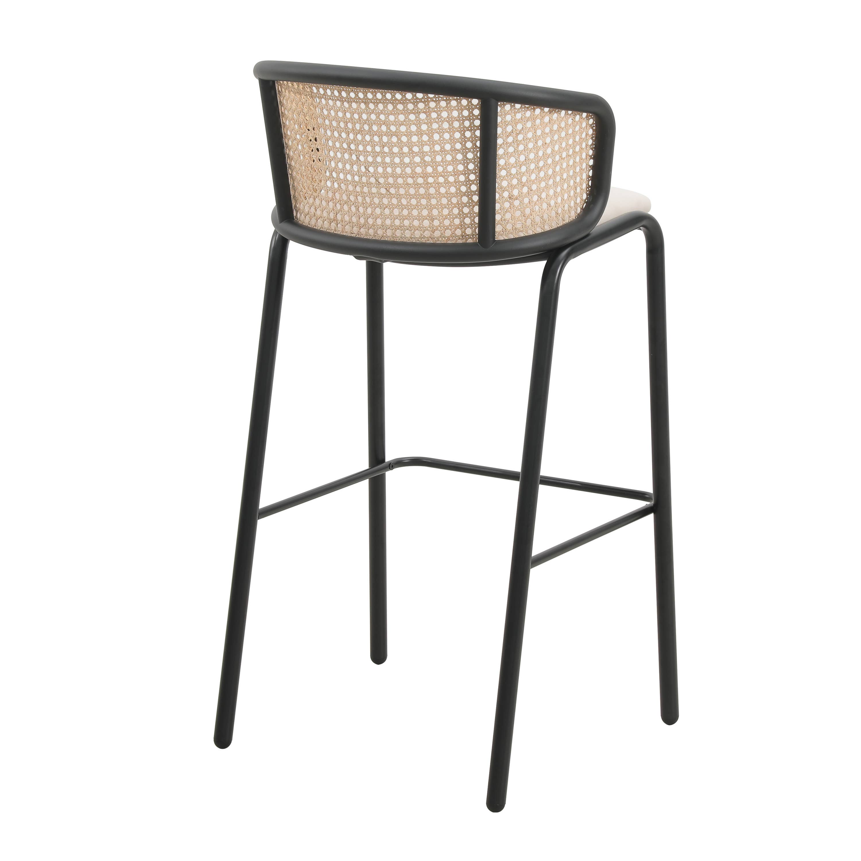LeisureMod - Wholesale Stool - Ervilla Modern Fabric Upholstered Low Back Bar Stool8