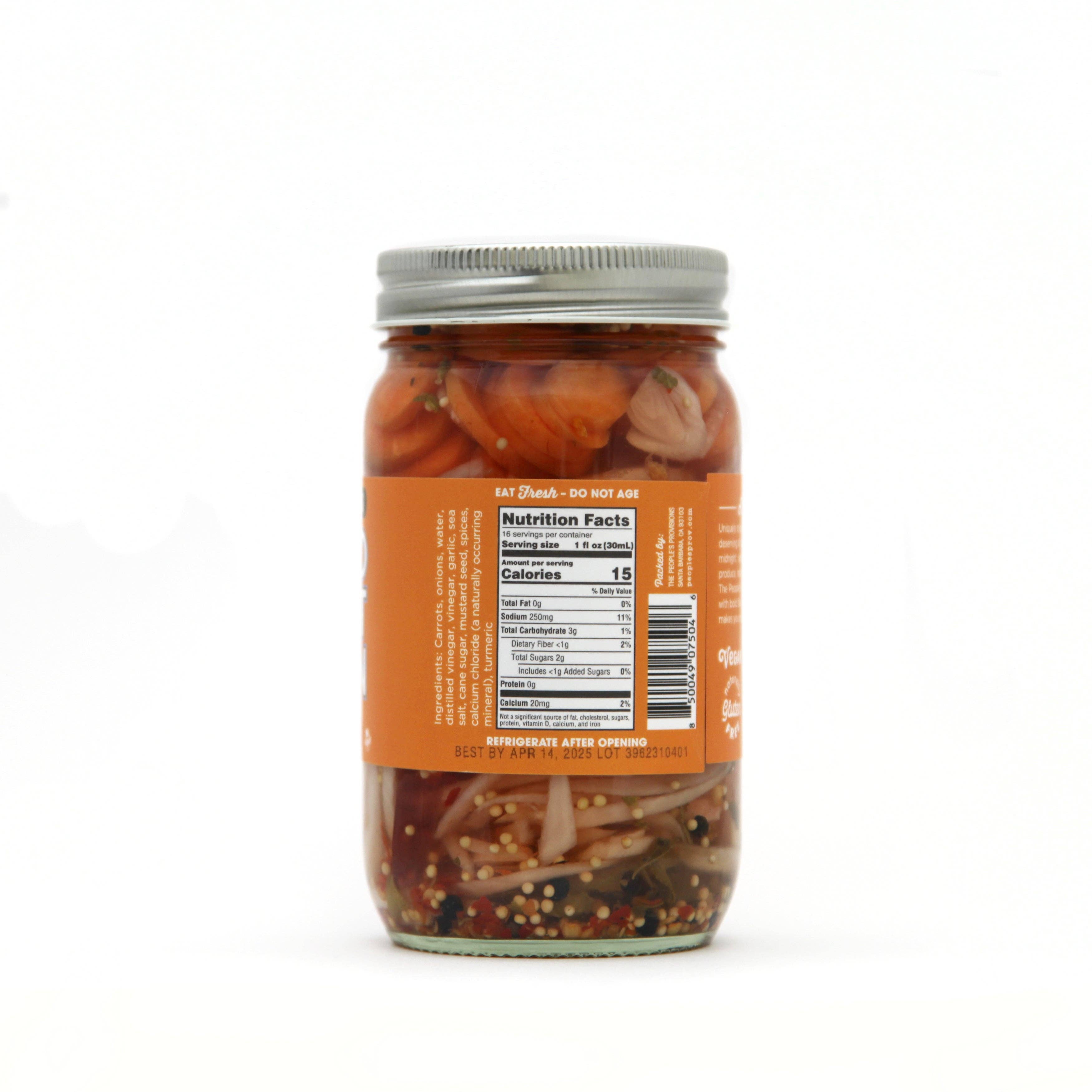 The People's Provisions - Wholesale Pickled Vegetables - Pickled Carrot & Onion 16oz2