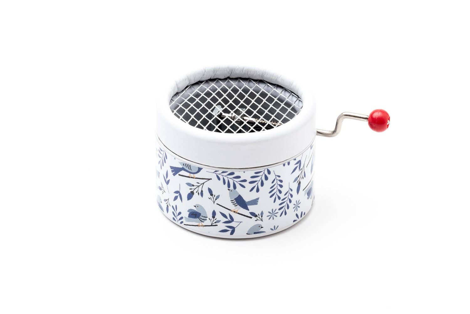 esdemusica by Rocio – wholesale Music box – Child & baby – Round manual music box decorated with a singing birds pattern3