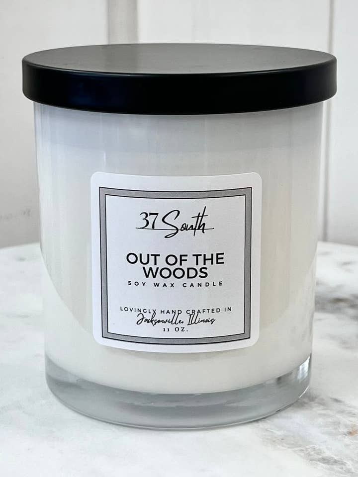 Luxury Soy Wax Candle I OUT OF THE WOODS for wholesale by 37 South Home Fragrances