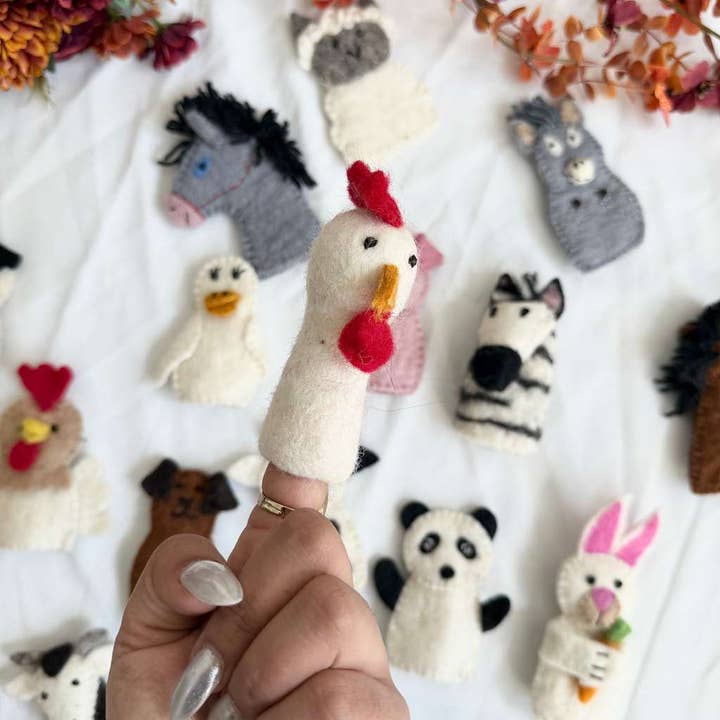 Karma Nepal Crafts - Wholesale Finger Puppet - Kids & Baby - Handmade  Wool Felted Farm Animal Finger Puppet10
